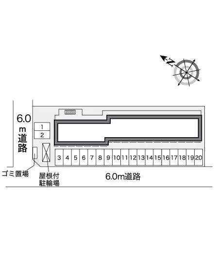 ★手数料０円★鴻巣市氷川町　月極駐車場（LP）